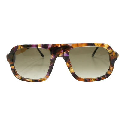 Gold Battery Square Sunglasses