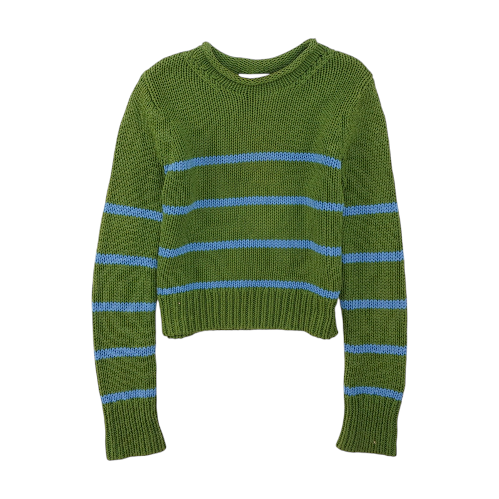 La Ligne Green Striped Pullover Sweater – Image 1