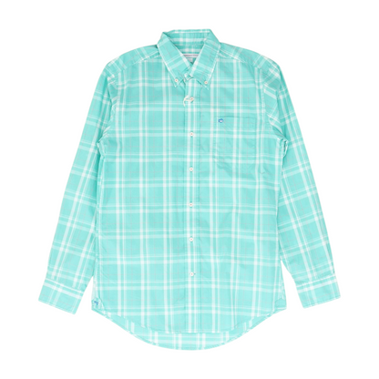 Blue Plaid Long Sleeve Button Down