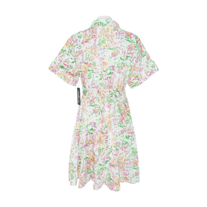 White Plus Floral Midi Dress