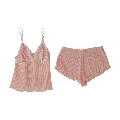 Pink Solid Pajama Set