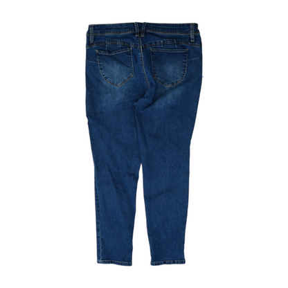 Blue Petite Tapered Jeans