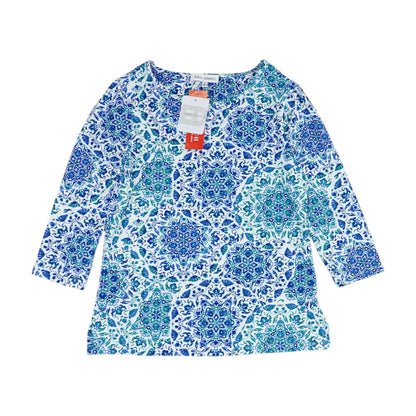 White Floral Knit Top