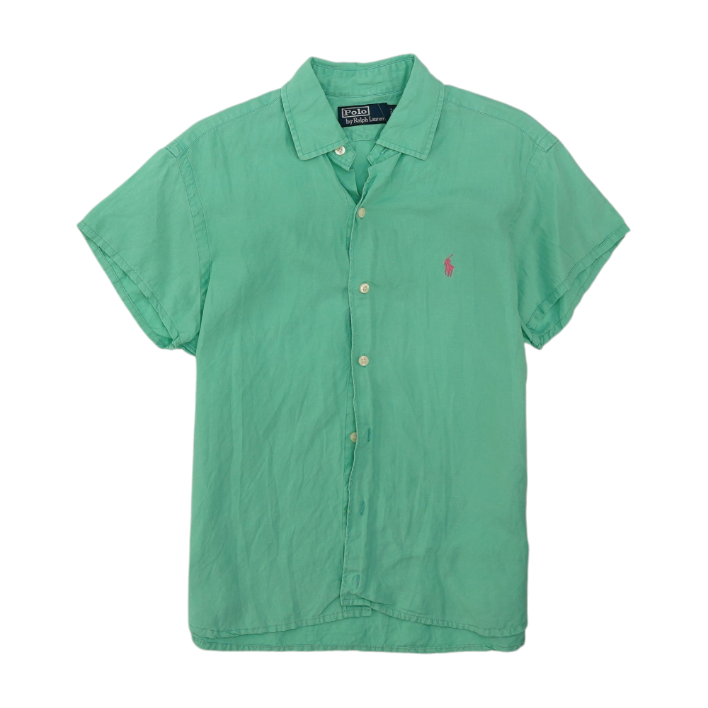 Green Button Down