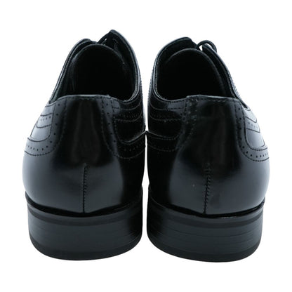 Black Leather Derby/oxford Dress Shoes