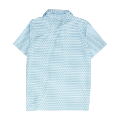 Blue Print Short Sleeve Polo