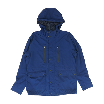Navy Solid Rain Jacket