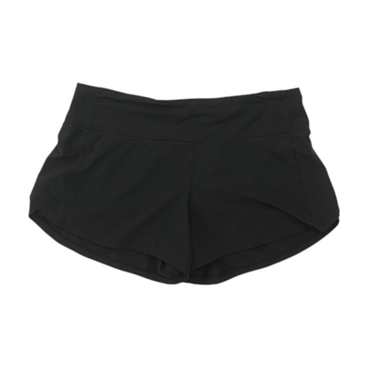 Black Solid Active Shorts