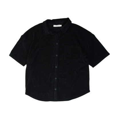 Black Solid Pajama Top