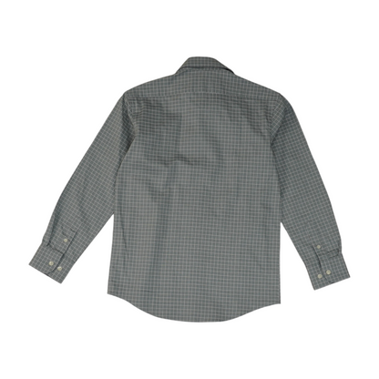 Gray Check Long Sleeve Button Down