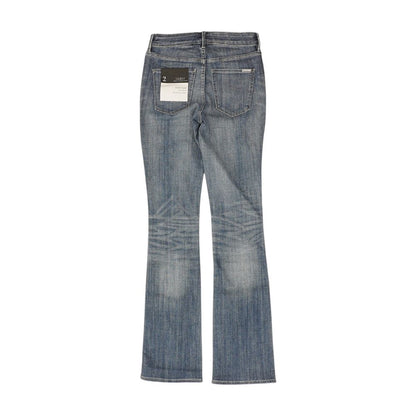 Blue Solid High Rise Skinny Leg Jeans