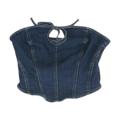 Blue Cropped Blouse