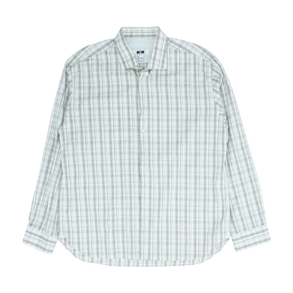 Tan Plaid Long Sleeve Button Down