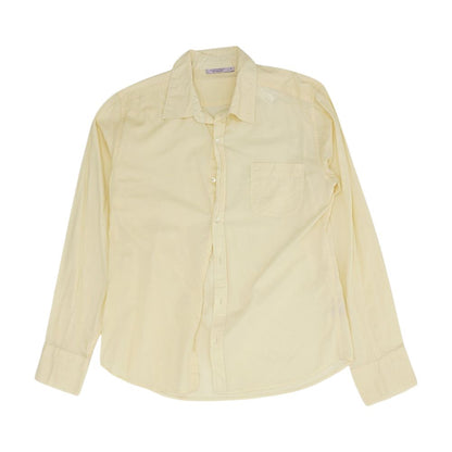 Yellow Solid Long Sleeve Button Down