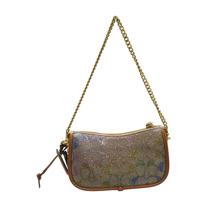 Swinger Bag 20 With Chain In Crystal Signature Jacquard