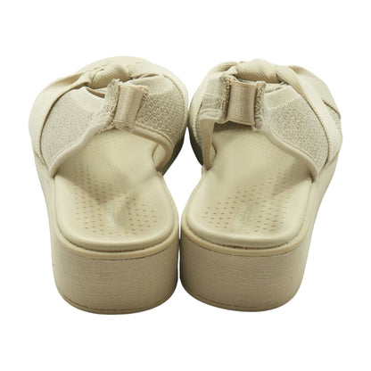 Beige Wedged Sandals