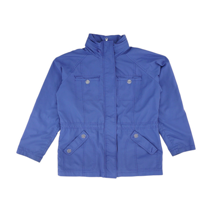 Blue Solid Rain Jacket
