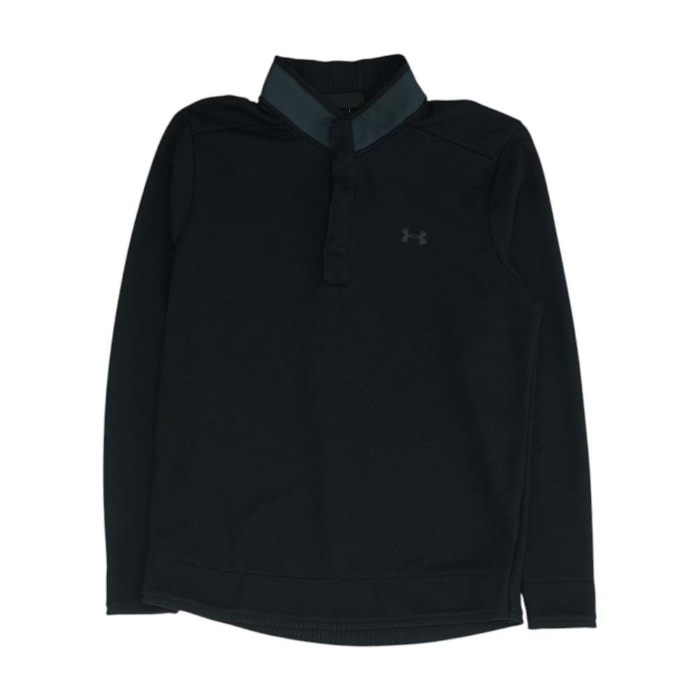Black Solid Sweatshirt Pullover