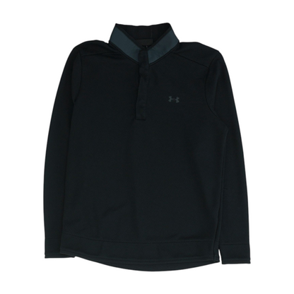 Black Solid Sweatshirt Pullover