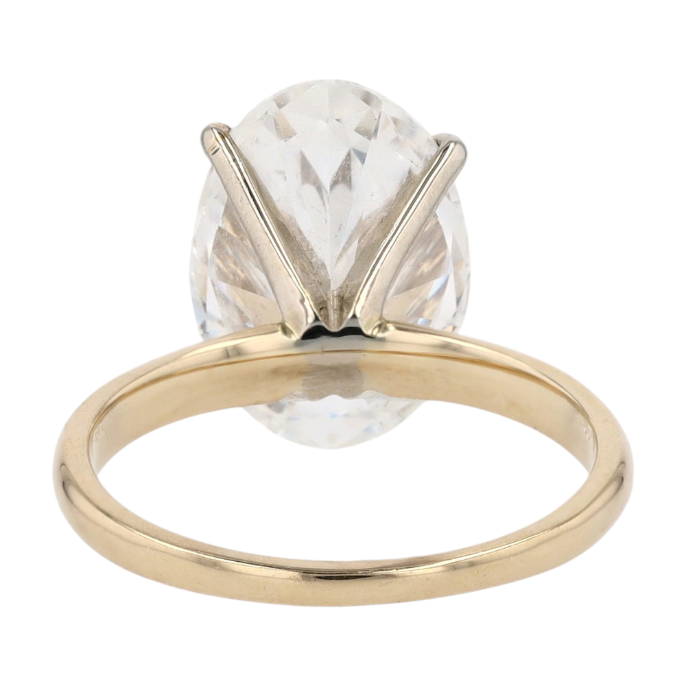 4 ctw 14K Yellow Gold Lab Grown Diamond Engagement Ring – Image 3