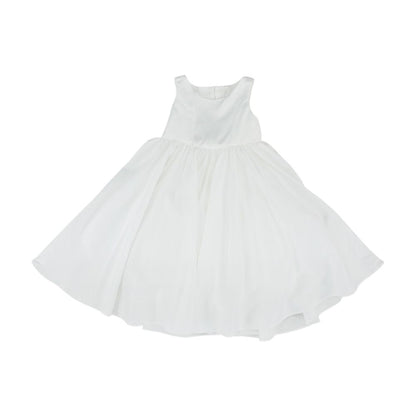 White Solid Dress