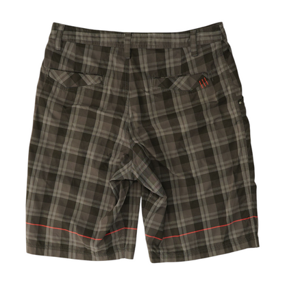 Gray Plaid Chino Shorts