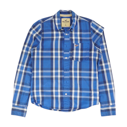 Blue Plaid Long Sleeve Button Down