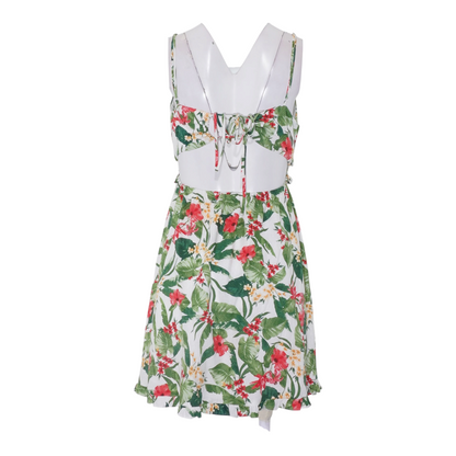 White Floral Mini Dress