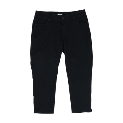 Black Solid Five Pocket Pants