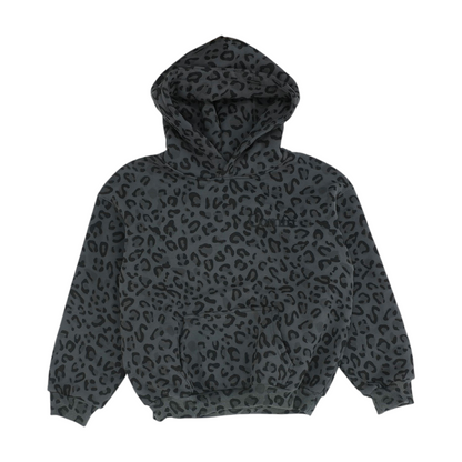 Charcoal Animal Print Hoodie Pullover