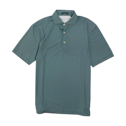 Blue Floral Short Sleeve Polo