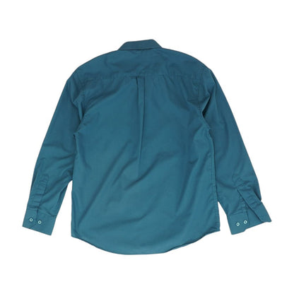 Teal Solid Long Sleeve Button Down