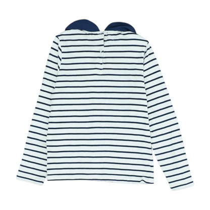 Navy Striped Blouse