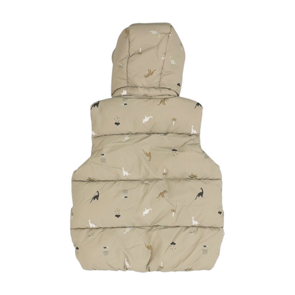 Beige Graphic Vest