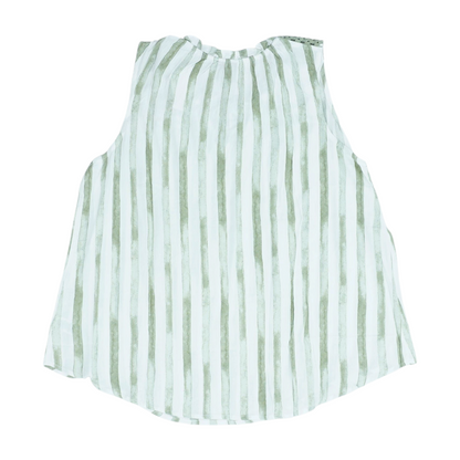 Green Striped Blouse