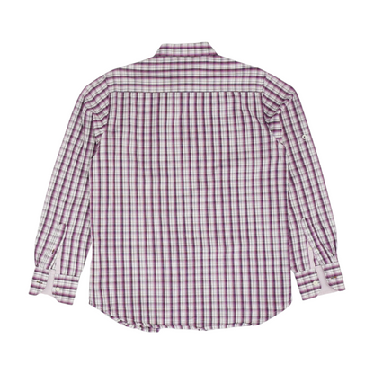Pink Plaid Long Sleeve Button Down