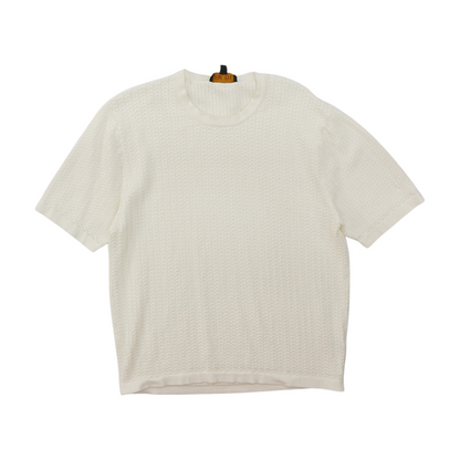 White Solid Pullover Sweater