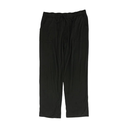 Black Solid Active Pants