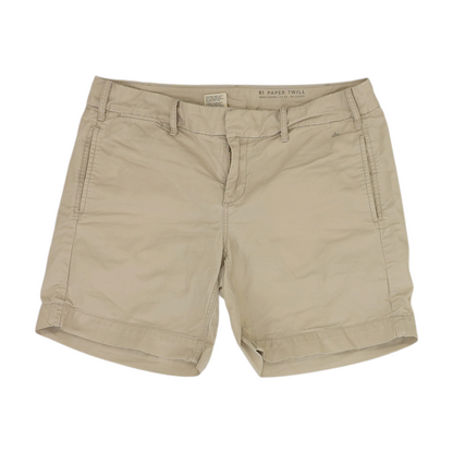 Beige Solid Chino Shorts