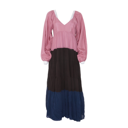 Multi Color Block Maxi Dress