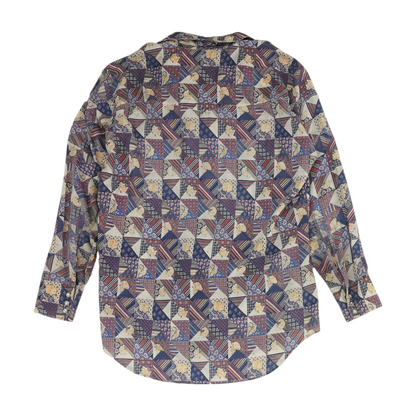 Vintage Multi Abstract Long Sleeve Button Down