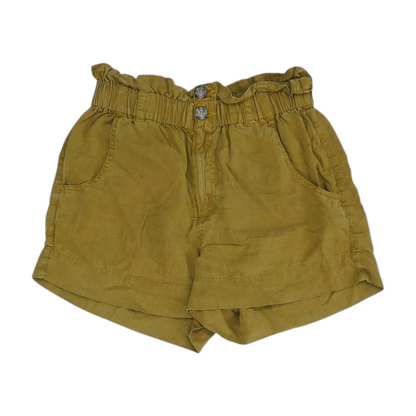 Brown Solid Knit Shorts