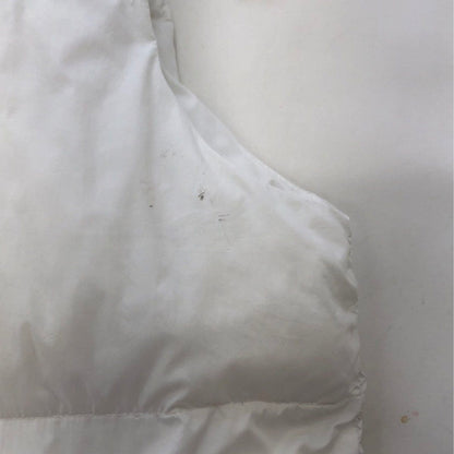 White Solid Puffer Vest