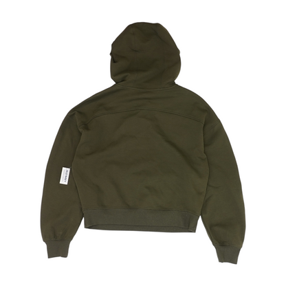 Green Solid Hoodie Pullover