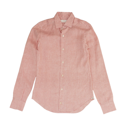 Pink Solid Long Sleeve Button Down