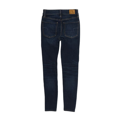 Blue Solid High Rise Jeans
