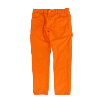 Orange Solid Jeans