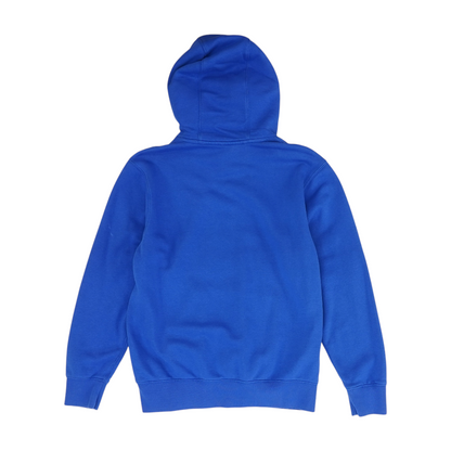 Blue Solid Hoodie Pullover