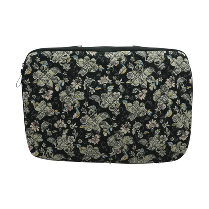 Black Holland Garden Quilted 17" Laptop Travel Bag