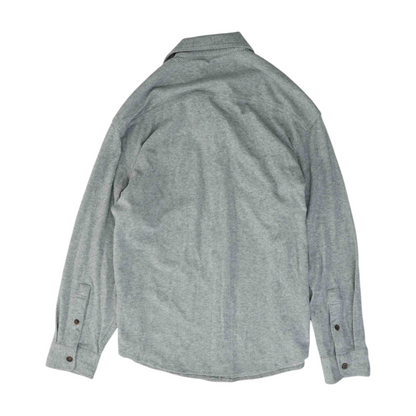 Gray Solid Flannel Button Down